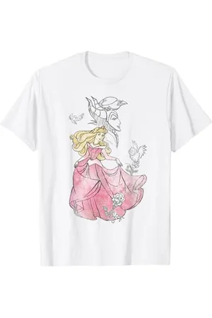 Disney Sleeping Beauty - Maglietta con grafica Aurora Sketch Maglietta