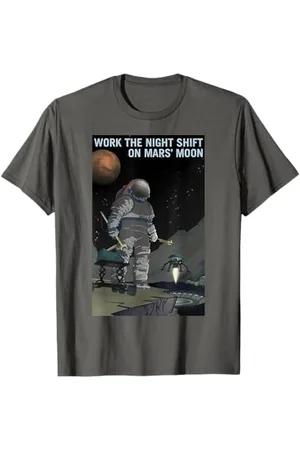 Nasa Maglietta Work The Night Shift Mars