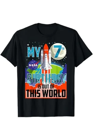 Nasa Poster My 7th Birthday Is Out Of The World Maglietta