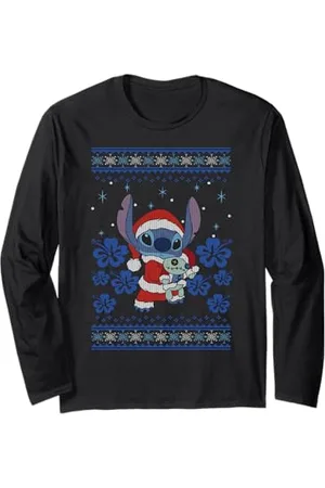 Disney Lilo & Stitch Natale Stitch Ugly Sweater Style Maglia a Manica