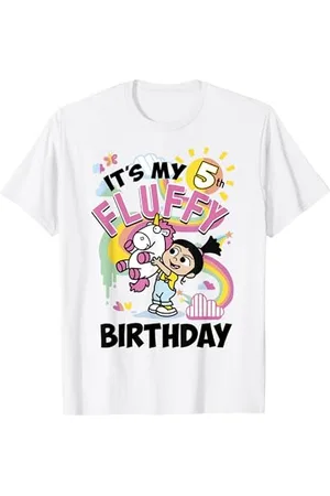 Minions Minions Agnes È il mio quinto Fluffy Birthday Maglietta