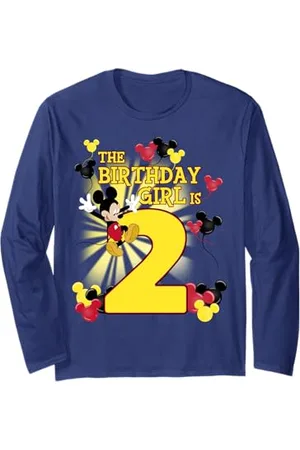Disney Mickey & Friends 2 anni Old Birthday Girl Maglia a Manica