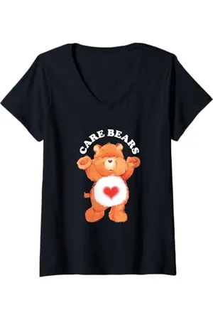 Care Bears Donna con logo Tenderheart Maglietta con Collo a V