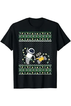 Disney Pixar Wall-E And Eve Natale Ugly Sweater Style Maglietta