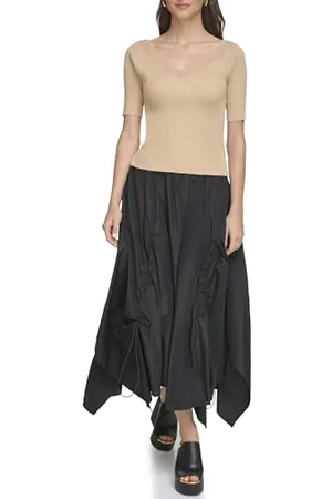 DKNY Maglia con Scollo a V Blouse, , M Donna