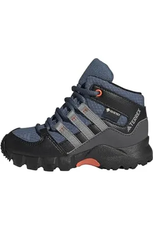 adidas Terrex Mid Gore-Tex Hiking Shoes, Scarpe da Trekking Unisex-Bimbi 0-24, Wonder Steel/Grey Three/Semi Impact Orange, 24 EU