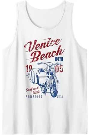 Awesome Venice Beach CA Souvenirs and Designs Venice Beach, California, design retrò vintage invecchiato Canotta