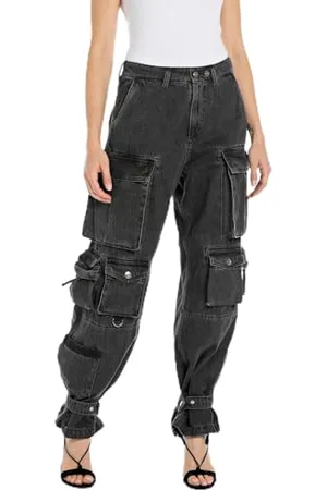 Replay Jeans da donna in cotone, nero (Black 098), 25W