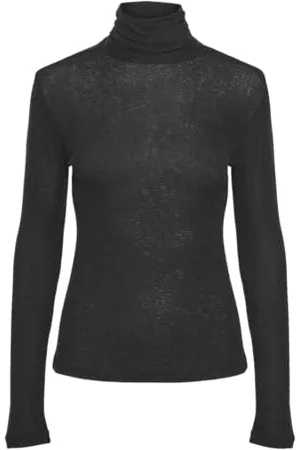Pieces® Pcnoey LS-Top a Collo Alto Maglietta a Maniche Lunghe, , M Donna