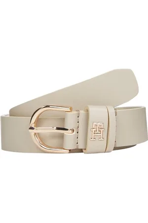 Tommy Hilfiger Donna Cintura Essential Effortless 2,5 cm Cintura in Pelle, (Sugarcane), 120 cm