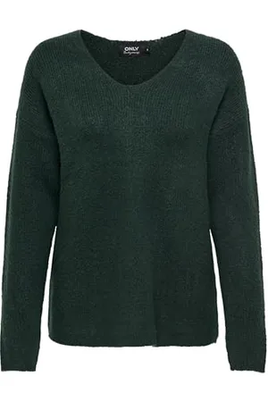 ONLY Onlcamilla V-Neck L/S Maglione Knt Noos, , L Donna