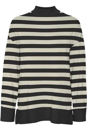 VERO MODA Vmhappiness LS Highnck Long Pull Ga Boo Maglione Lavorato a Maglia, , M Donna