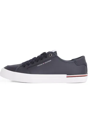 Tommy Hilfiger Uomo Sneakers Vulcanizzate Core Corporate Leather Profilo Basso, Blu (Desert Sky), 40 EU