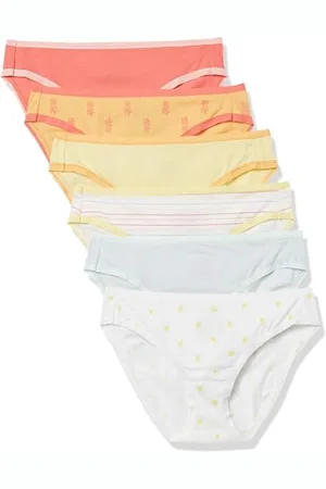 Amazon Slip Bikini in Cotone (Disponibile in Taglie Forti) Donna, Pacco da 6, , 48
