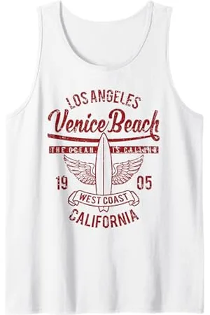 Awesome Venice Beach CA Souvenirs and Designs Venice Beach, California, design retrò vintage da surf invecchiato Canotta