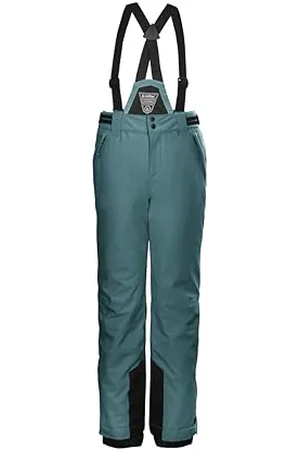 Killtec KSW 77 GRLS Ski PNTS Sci/Pantaloni Funzionali con Pettorina Staccabile con Cerniera, ghetta antineve e Protezione dei Bordi, , 140 Bambina
