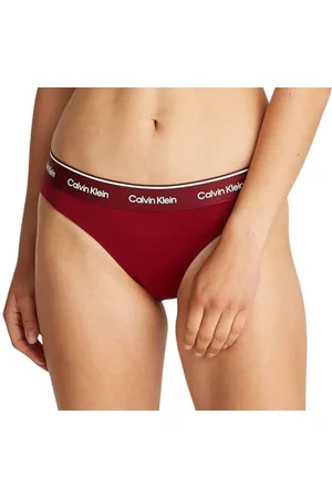 Calvin Klein Bikini, Costume da Bagno Bikini Donna, (Plum Glaze), S