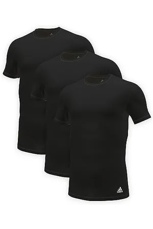 adidas Multipack Crew Neck T-Shirt (3pk) Maglie Termiche, Nero, M Uomo