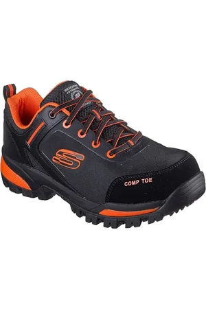 Skechers Galton - Stivale da uomo in sospeso, colore: nero/arancione, taglia 40, , 41 EU