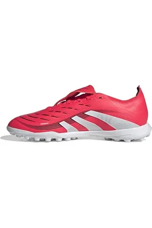 adidas Predator League Fold-Over Tongue Turf Football Boots, Scarpe da Calcio Unisex-Adulto, Lucid Red/Ftwr White/Core Black, 42 EU