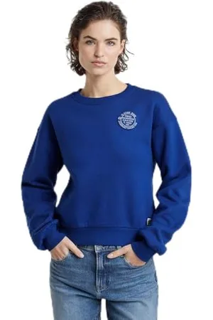 G-Star Donna Circle Graphic Loose Sweater, (racing blue D25044-D427-888), S