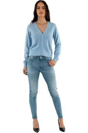 Morgan 241-mlilo Cardigan, Colore: Azzurro (Oxygene), Taglia: M, , M Women