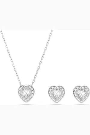 Swarovski Set Ariana Grande x, Taglio misto, Cuore, , Placcato rodio, Taglia unica