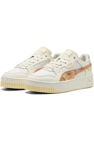 PUMA Carina Street Lux Crafted Flowers, Scarpe da Ginnastica Donna, Warm White-Almost Apricot, 37 EU