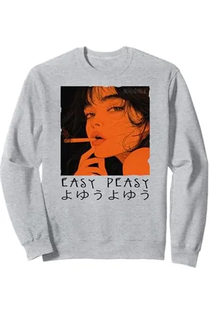 RTUZ Manga Hip Hop Retrò Vintage Hipster Streetwear Urbana Anime Felpa