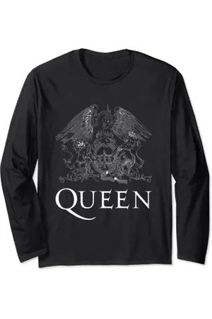 Queen Logo bianco con stemma ufficiale Maglia a Manica