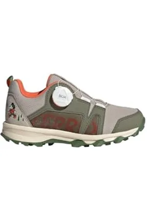 adidas Terrex Disney Agravic Boa Trail Running Shoe, Scarpe Unisex-Adulto, Wonder Beige/Olive Strata/Impact Orange, 35 EU