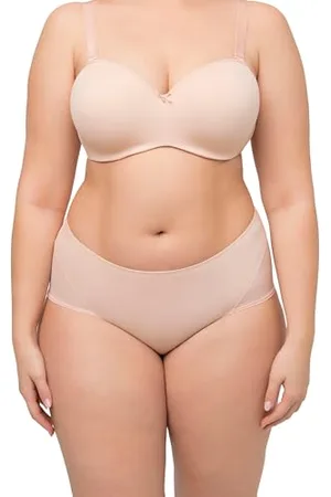 Ulla Popken Donna, Taglie Grandi, Maxi Slip con Inserto in Rete