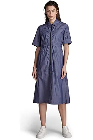 G-Star Donna Flightsuit Holiday Dress, (servant blue D20649-C894-1475), S
