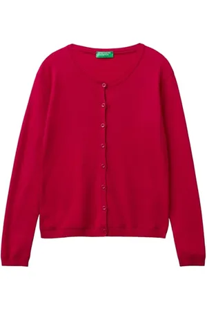Benetton Maglia Coreana M/L 1091D5558 Maglione Cardigan, , L Donna