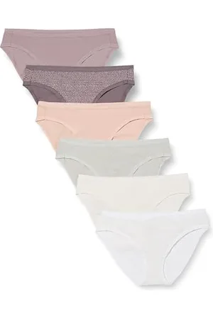 Amazon Slip Bikini in Cotone (Disponibile in Taglie Forti) Donna, Pacco da 6, , 42