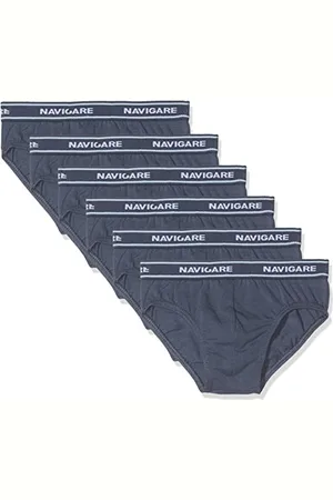 NAVIGARE 13023 Mutande, (Navy / Jeans / Jeans / Bluette / Azzurro / Grigio), 5-6 Anni (Taglia produttore:5), Pacco da 6, Bambino