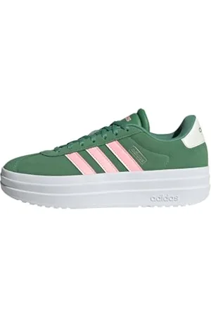 adidas VL Court Bold Shoes, Scarpe Donna, Preloved Green/Pink Spark/Ivory, 40 EU