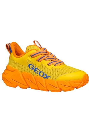 Geox J FLEXYPER Fast Boy, Scarpe da Ginnastica, Yellow/Orange, 39 EU