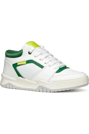 Geox J Perth Boy A, Scarpe da Ginnastica, White/Green, 40 EU