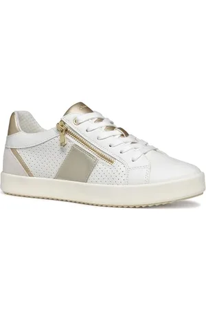 Geox D BLOMIEE E, Scarpe da Ginnastica Donna, White/off White, 39 EU