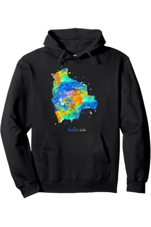 Mappa Bolivia Felpa con Cappuccio