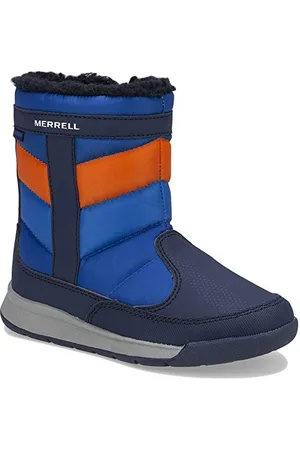 Merrell Alpine Puffer Boot WTRPF, Scarpe da Passeggio, Navy/Arancio, 31 EU