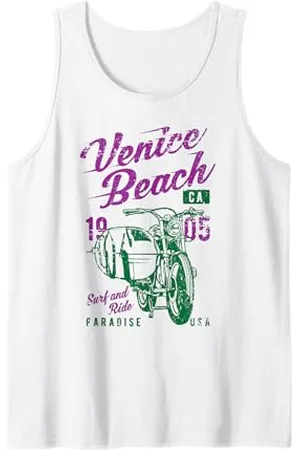 Awesome Venice Beach CA Souvenirs and Designs Venice Beach, California, design retrò vintage invecchiato Canotta