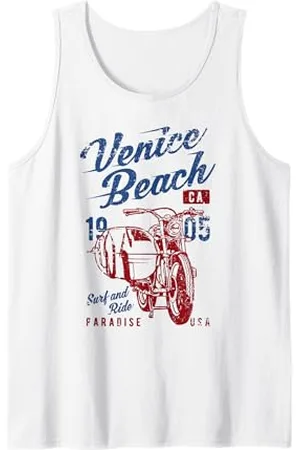 Awesome Venice Beach CA Souvenirs and Designs Venice Beach, California, design retrò vintage invecchiato Canotta