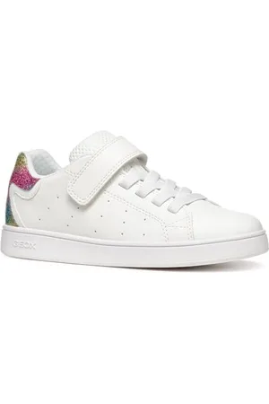 Geox J ECLYPER Girl A, Scarpe da Ginnastica, White/Multicolor, 29 EU