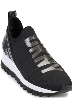 DKNY Abbi-Slip On Sneak, Scarpe da Ginnastica Donna, Nero/Bianco, 36 EU