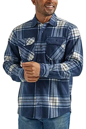 Wrangler Camicia da Uomo in Pile Pesante a Maniche Lunghe, Eclipse Totale, M