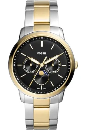 Fossil Neutra orologio per uomo movimento Moonphase multifunzione con bracciale in acciaio o cinturino in pelle, 42 mm