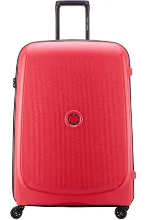 Delsey BELMONT PLUS - Bagaglio a Mano Rigido Estensibile Materiale Riciclato e Riciclabile 76x52x32 cm - 102 L - L - Rosso