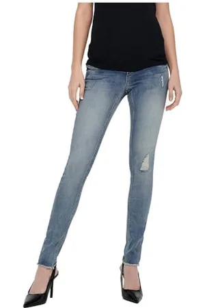 ONLY ONLY Olmblush Mid SK Ank Raw DNM Jeans, , (XL) W x 32L Donna